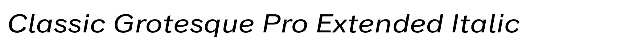 Classic Grotesque Pro Extended Italic image